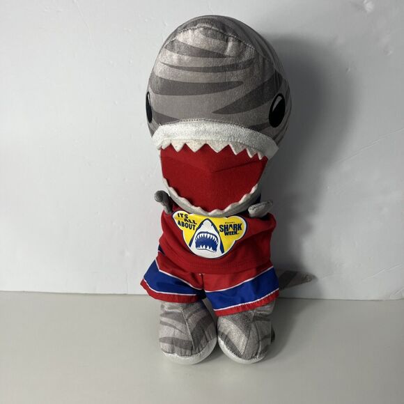 Build A Bear Shark Week 16" Tiger Shark Plush w/ Its All About Shark Week Outfit - Picture 7 of 8